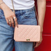 CHANEL Boy Chanel Matelasse Caviar 皮革链条钱包（粉色）