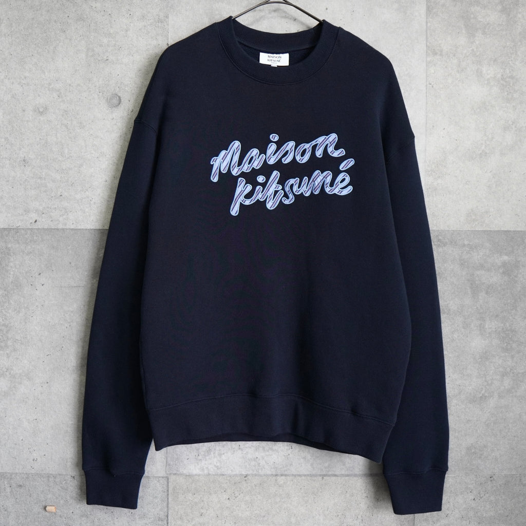 メゾンキツネ ロゴ スウェット ネイビー