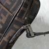 Fendi Zucca Canvas Leather Shoulder Bag Brown