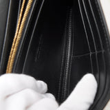 ボッテガ ヴェネタ イントレチャート カセット レザー ロングウォレット 二つ折り財布 ブラック - NEWSED