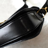 Celine Vintage Sulky 黑色皮革单肩包，配马车金属配件