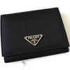 プラダ ナイロン 三つ折り財布 トライアングルロゴ ブラック
