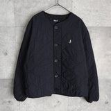 イェール ブルドッグ ロゴ 薄手 キルティング 中綿 ライナージャケット ブラック - NEWSED