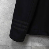 アディダス ロゴ ジッパー ウール ピーコート メンズ ブラック - NEWSED