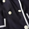 Givenchy 复古春夏双排扣定制夹克外套（海军蓝/白色）