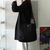 Prada Pocono Tessuto Nylon/Leather Triangle Plate Shoulder Bag in Black