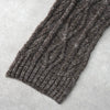 Ralph Lauren Alpaca Wool Low Gauge Long Scarf Gray Brown