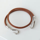 エルメス ジャンボブレス レザー シルバー / ブラウン - NEWSED