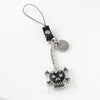 Prada Skull Charm Key Ring Keychain Silver