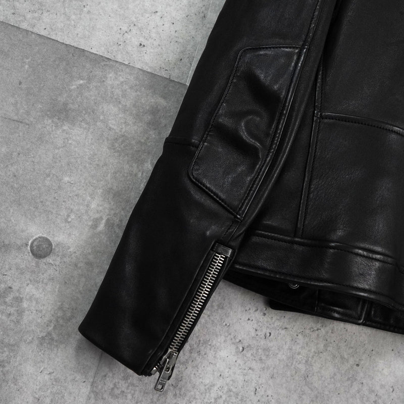 プラダ ダブル レザージャケット レディース ブラック - NEWSED