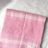 クレージュ ロゴ ウール チェック マフラー ピンク レディース