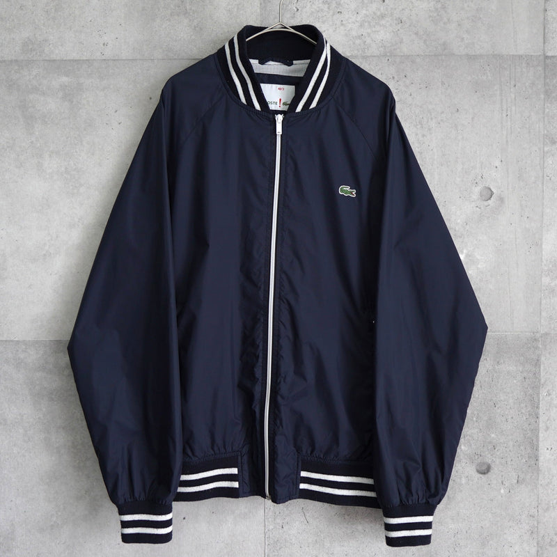 ラコステ ナイロン スタジャン ブルゾン ロゴパッチ ネイビー - NEWSED