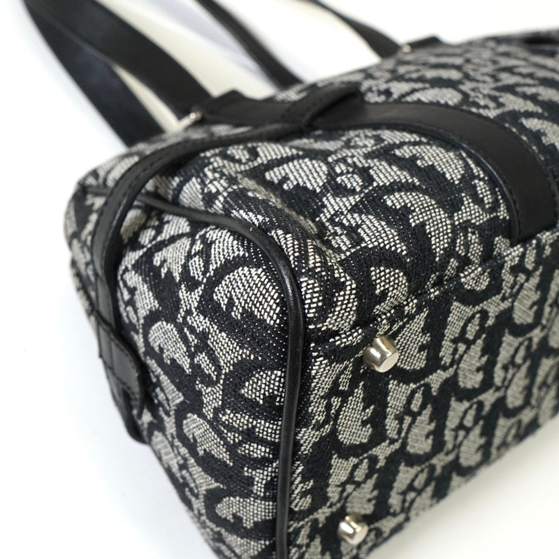 ディオール トロッター キャンバス ミニボストンバッグ ハンドバッグ ブラック - NEWSED