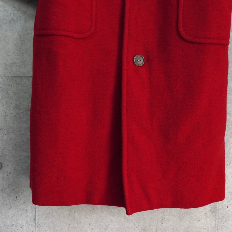 ポロ ラルフローレン ウールコート チェスターコート レディース レッド - NEWSED