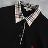 Burberry 黑色马标刺绣 Nova 格纹短袖 Polo 衫