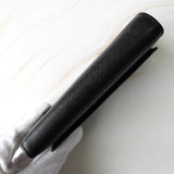 プラダ サフィアーノレザー トライアングルロゴ 三つ折り財布 ブラック 箱付き - NEWSED