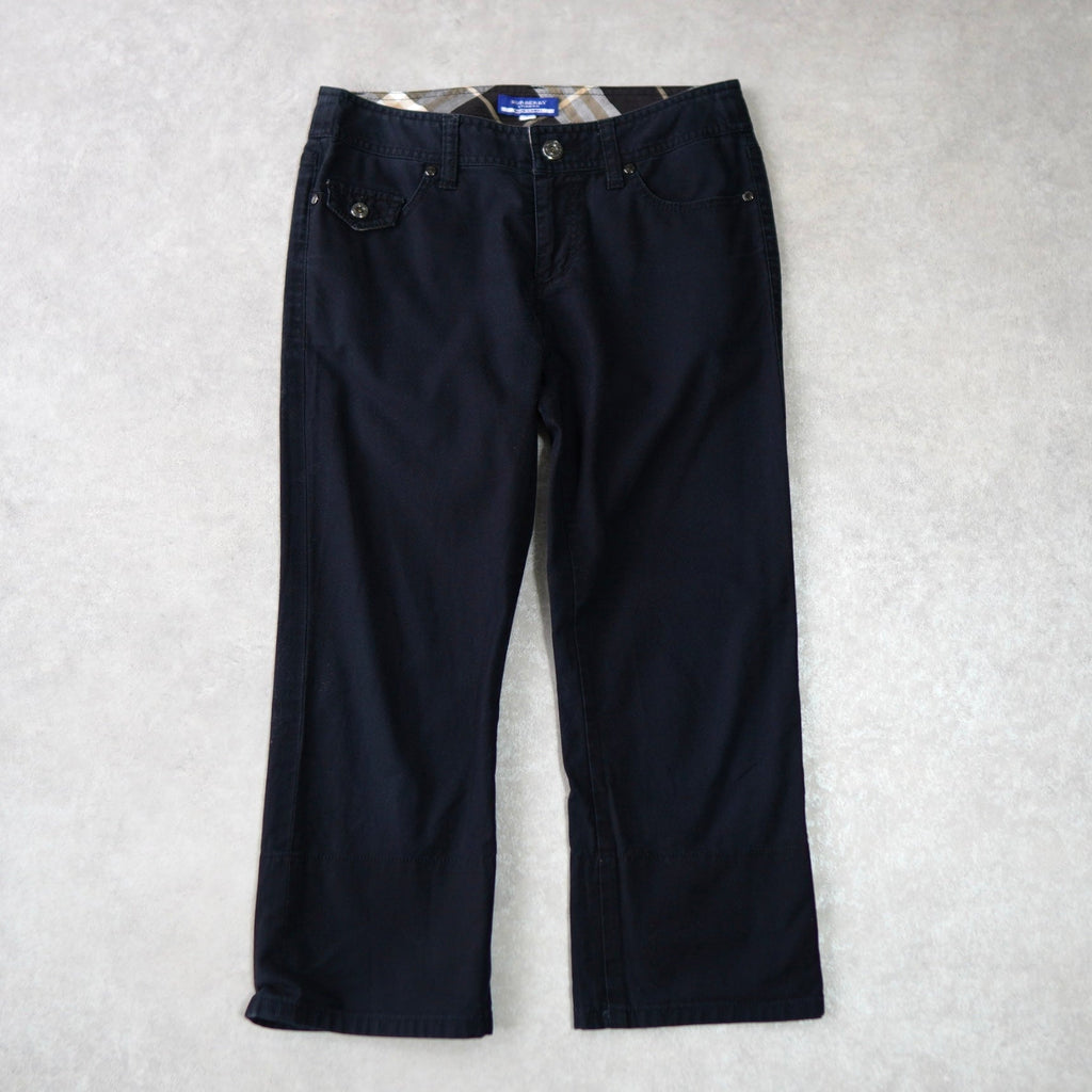 バーバリー コットンパンツ ホースロゴ 刺繍 ネイビー