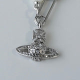 ヴィヴィアン ウエストウッド オーブ フェイクパール ピン ラインストーン ネックレス チョーカー シルバー - NEWSED