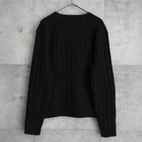 ポロ バイ ラルフローレン スモールポニー リブ編み ウール ニット チャコールグレー レディース - NEWSED