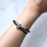 エルメス ヴィヴィリテ ハート カデナ ブレスレット チョーカー ブラック / シルバー - NEWSED