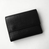 ロエベ リピートアナグラム レザー 二つ折り財布 ブラック - NEWSED