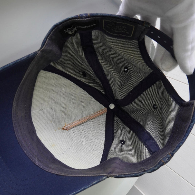 ステューシー ロゴ レザーパッチ デニム キャップ - NEWSED