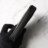 メゾン マルジェラ 四つタグ レザー ラウンドジップ コンパクトウォレット ブラック - NEWSED