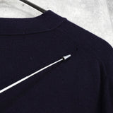 プレイ コム デ ギャルソン ハートロゴ カーディガン ネイビー - NEWSED