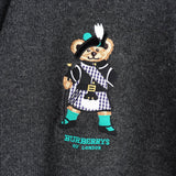 バーバリー ヴィンテージ テディベア 刺繍 ニット レディース グレー - NEWSED
