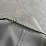 イヴ サンローラン ヴィンテージ ウール ロングコート ステンカラーコート レディース ライトグレー - NEWSED