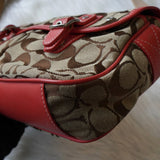 コーチ シグネチャー キャンバス ショルダーバッグ ベージュ / ピンク - NEWSED