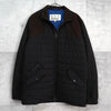 バブアー スエード切り替え キルティングジャケット ブラック