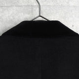 ジョンローレンスサリバン ベロア襟 アンゴラ ウール チェスターコート ブラック - NEWSED