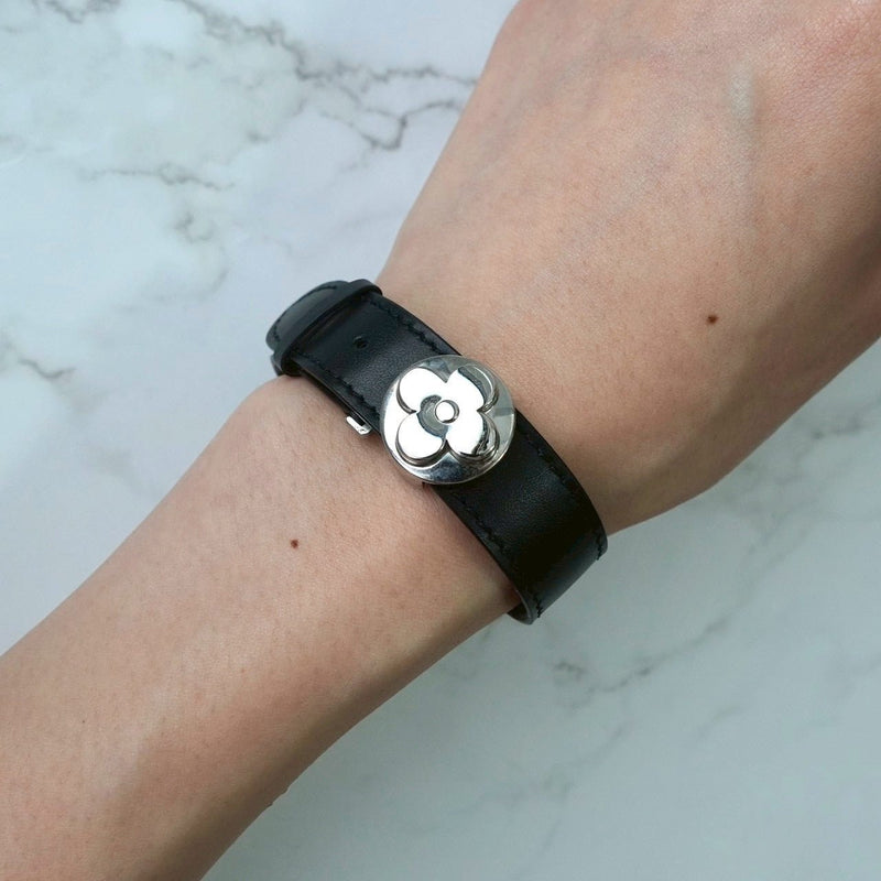 ルイヴィトン ブラスレ・ヴー・グッドラックブレス モノグラム レザー ブレスレット バングル ブラック - NEWSED