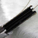 ヴァレンティノ ロックスタッズ レザー チェーンショルダー ショルダーバッグ ポシェット ブラック / ゴールド - NEWSED