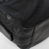 プラダ テスート ポコノ ナイロン サフィアーノレザー トライアングルロゴ ショルダーバッグ ブラック - NEWSED