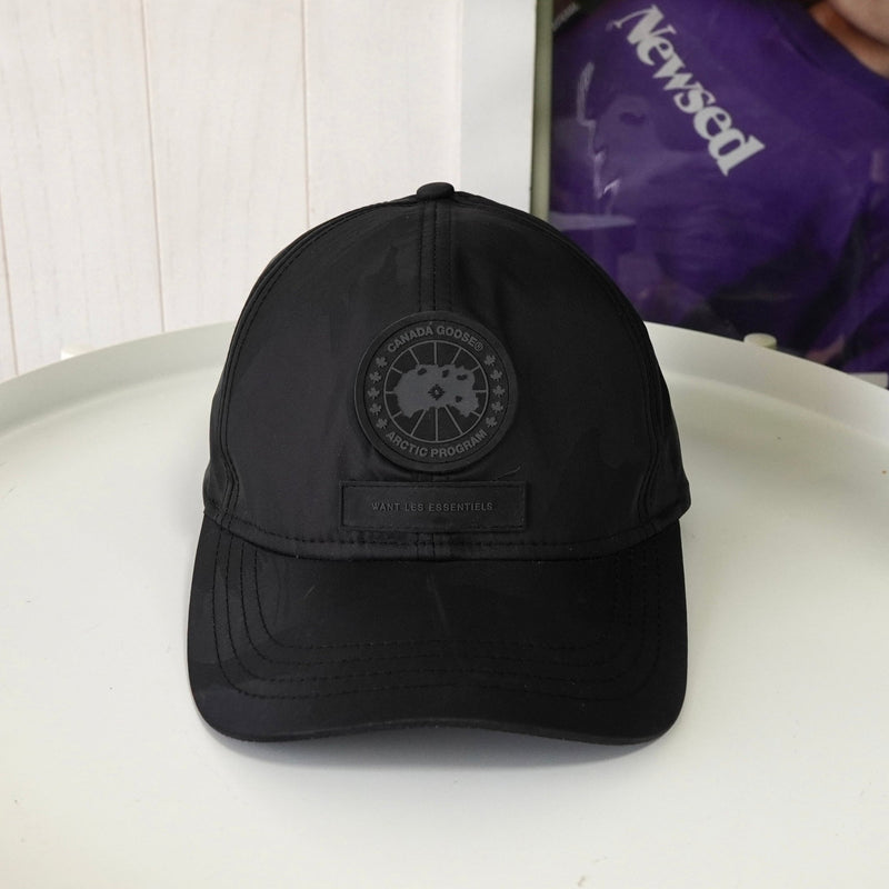 カナダグース ロゴ キャップ 帽子 ブラック - NEWSED