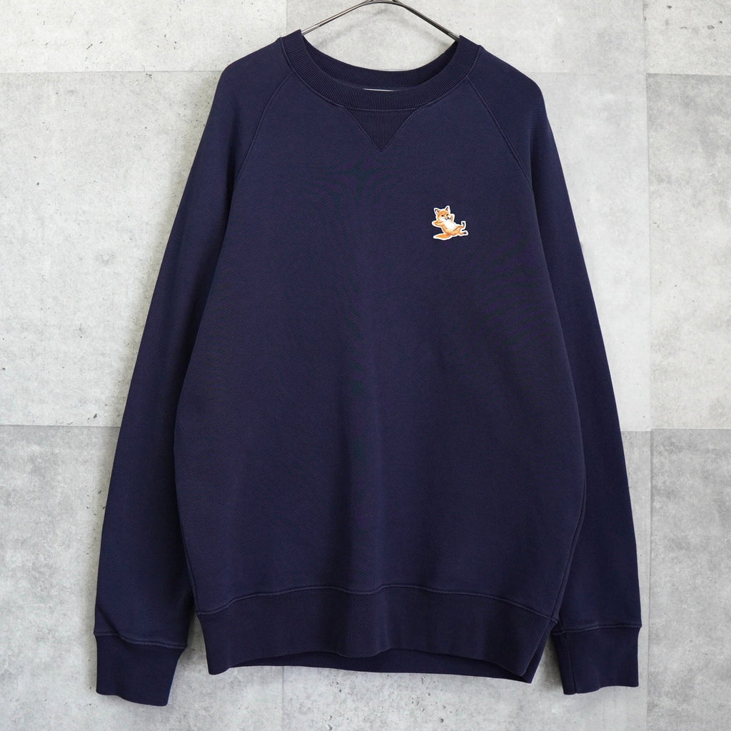 Maison Kitsune 狐狸刺绣海军蓝卫衣