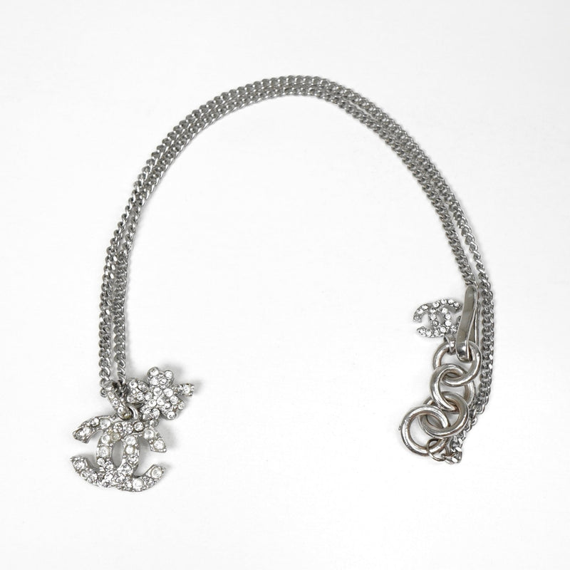 シャネル ココマーク クローバー ラインストーン 喜平 ネックレス シルバー - NEWSED