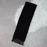 ラルフローレン スモールポニー ロゴ ダブルフェイス ウール マフラー ブラック / グレー - NEWSED