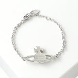 ヴィヴィアン ウエストウッド オーブ メイフェア ラインストーン シルバー ブレスレット - NEWSED