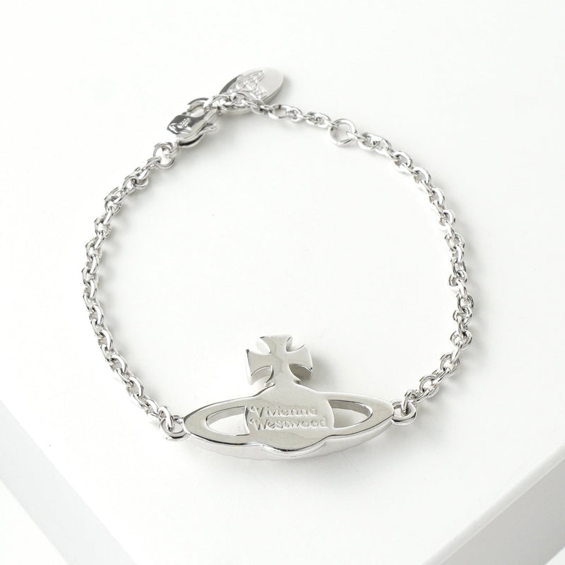 ヴィヴィアン ウエストウッド オーブ メイフェア ラインストーン シルバー ブレスレット - NEWSED