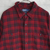 Polo by Ralph Lauren 法兰绒衬衫，长袖，格纹图案，红色