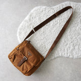 プラダ ポコノ テスート ナイロン ショルダーバッグ ブラウン - NEWSED