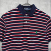 Polo Ralph Lauren 海军蓝/红色条纹短袖 Polo 衫