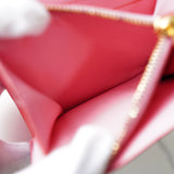 ボッテガ ヴェネタ イントレチャート レザー バイカラー 二つ折り財布 ピンク / レッド - NEWSED