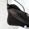 Fendi Mamma Bucket Zucchino Double Flap Nylon Canvas One Shoulder Bag Brown