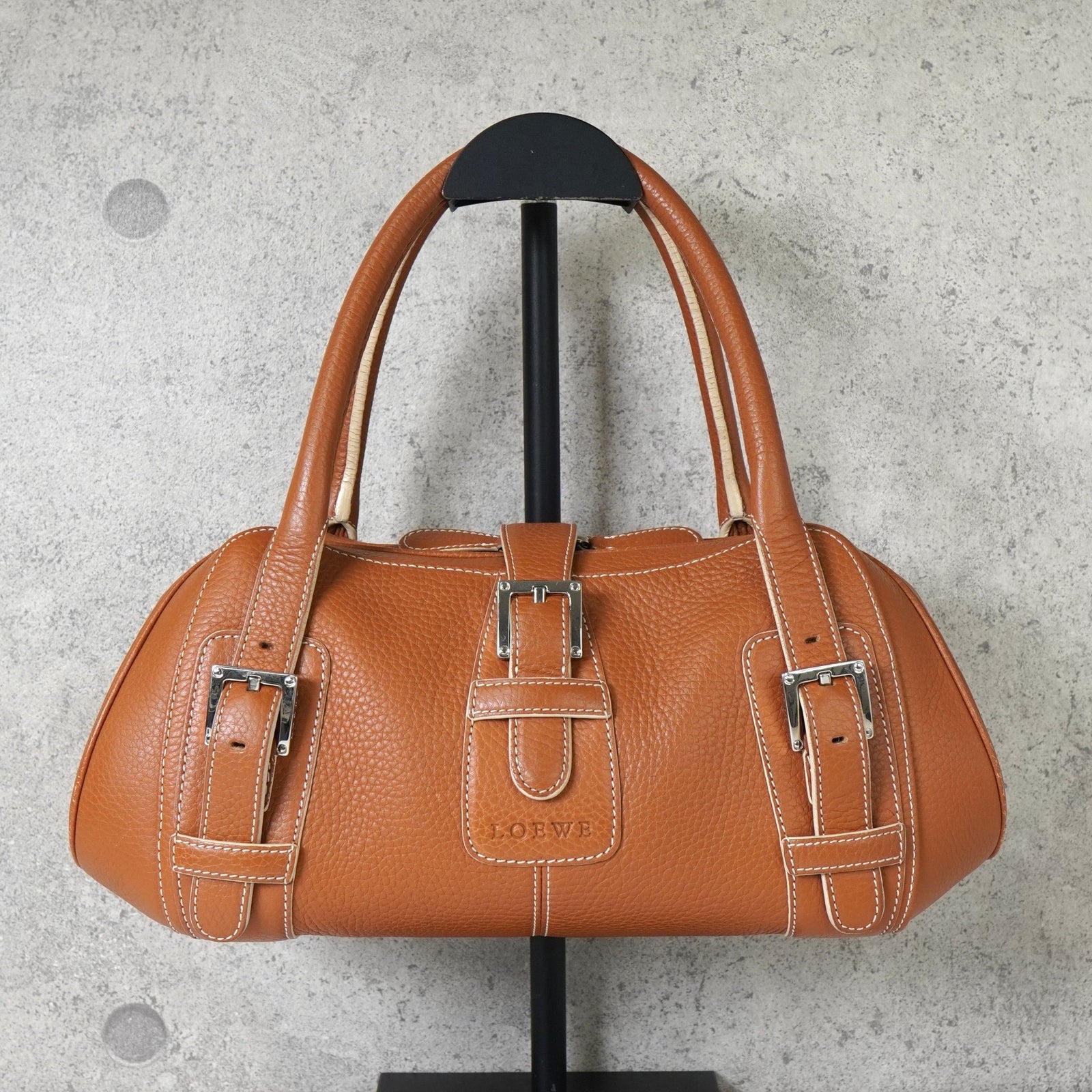 ロエベ センダ レザー ハンドバッグ ブラウン | ブランド古着を扱う