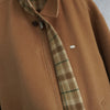 ラコステ メタルロゴバッジ ウールコート チェスターコート チェック柄裏地 キャメル