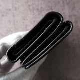 バレンシアガ ロゴ レザー 三つ折財布 ブラック - NEWSED
